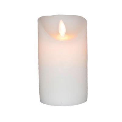 LED paraffin bloklys med levende flamme 75x120 mm