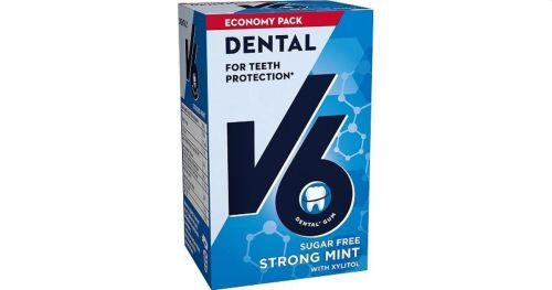 V6 Strong Teeth m/flour Spearmint økonomipakke 12x50 stk*