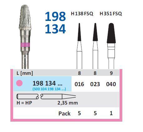 Hårdmetalfræser 5 stk HS 200 134 023 pink
