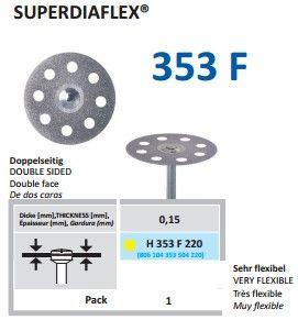 Superdiaflex 353F.190 til HS dobbeltsidet x-fin gul*