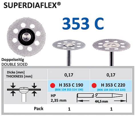 Superdiaflex 353F.190 til HS dobbeltsidet fin rød*