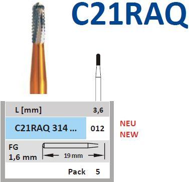 Hårdmetalbor 3 stk FG C21RAQ.012*