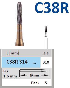 Hårdmetalbor 3 stk FG C38R.010*