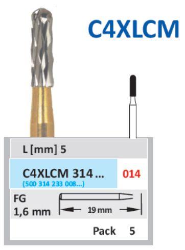 Hårdmetalbor 5 stk FG C4XLCM.014*