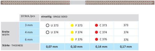 Diamantstrips perf. 4x0.10 mm 10 stk x-fin*