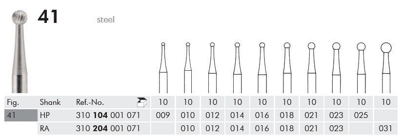 Stålbor 10 stk RA 41.016