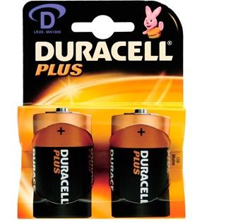 Duracell Plus batteri 2 stk MN1300 D*