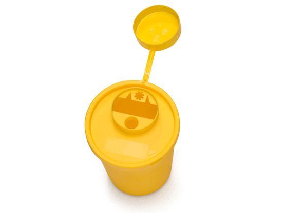 Safety container/ kanyleboks med låg gul 2200 ml