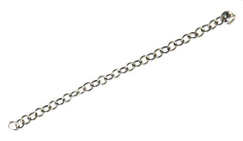 Titanium knap med kæde 5 cm (Watted)*