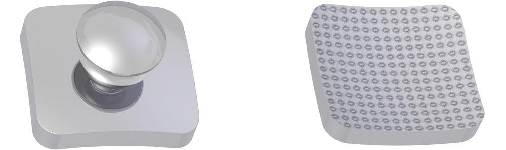 Lingual knap flad base firkantet 3.5x3.5 mm 10 stk*