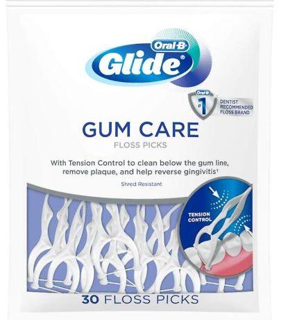 Tandtråd Glide Floss Picks i plastgreb 30 stk
