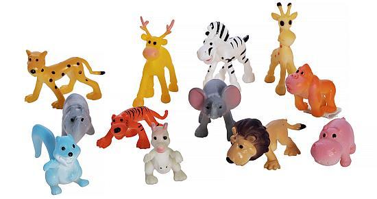 Vilde dyr assorteret 48 stk