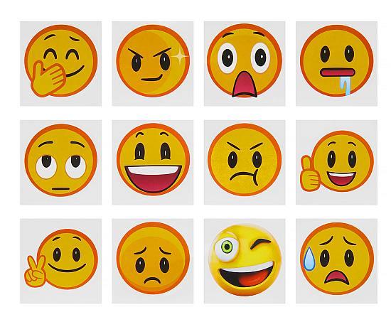 Face/Smiley klistermærker 100 stk