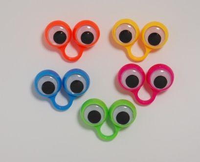 Store sjove ringe med bevægelige øjn 45 stk