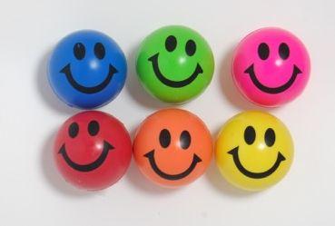 Hoppebolde med smiley Store Ø4.5 cm 25 stk