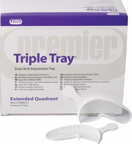 Triple Tray engangsaftryksskeer Extended Quadrant, 35 stk*