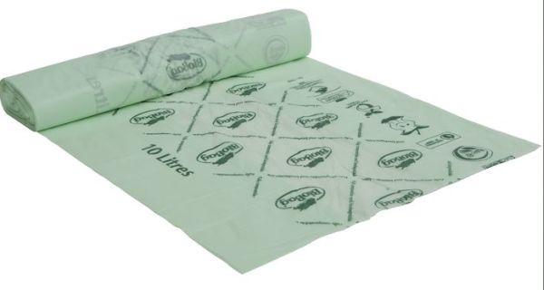 Biopose 10 l grøn Mater-bi 43x45 cm rulle 25 stk