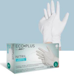 Nitrilhandske Eco-Plus hvid 10x100stk small