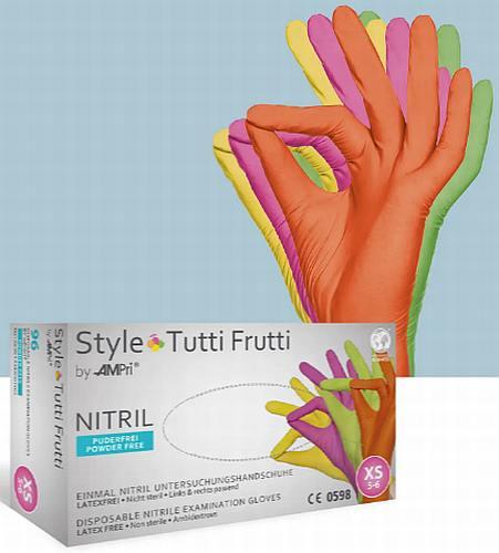 Nitrilhandske Style tutti-frutti 10x96stk large