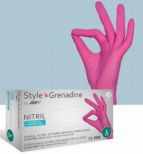 Nitrilhandske Style grenadine/magenta 10x100stk small