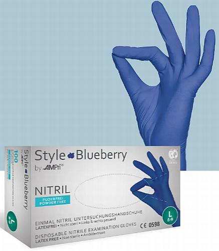 Nitrilhandske Style blueberry/mørkblå 10x100stk large