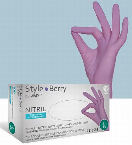 Nitrilhandske Style berry/lilla 10x100stk small