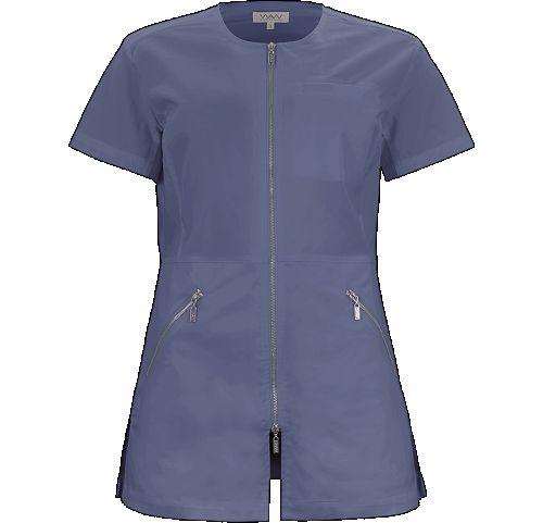 Leah Top m/lynlås kortærmet kroneblå 3XL*