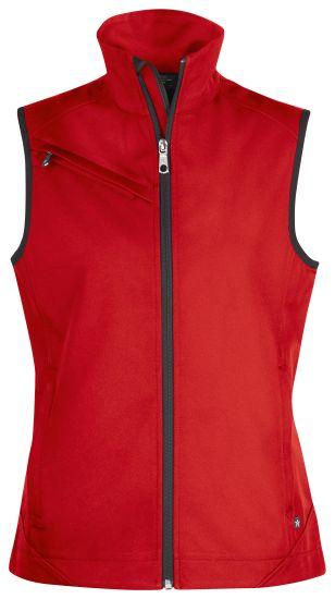 Dame Softshell vest rød str L*