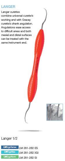 Curette 281-282 XSI Langer 1/2 rød*