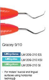 Curette 209-210 XSI Gracey 9/10 rød*