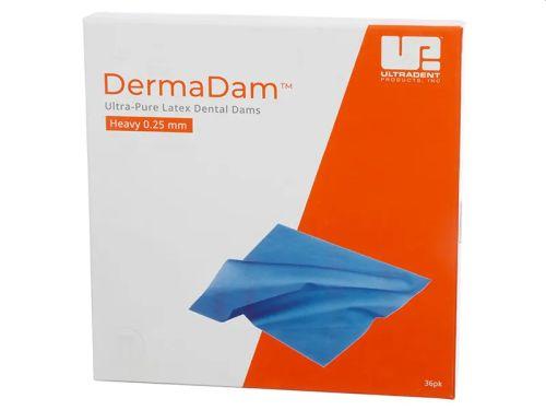 DermaDam kofferdam latex 36 stk transp blå Heavy 0,25 mm*