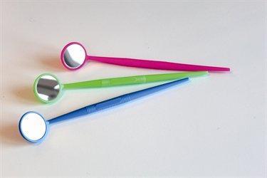 Mundspejl engangs assorterede farver 100 stk