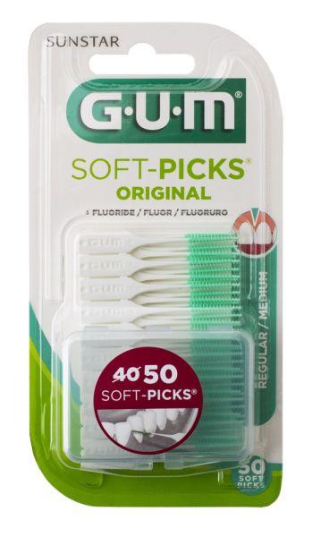 GUM Soft-Picks Original med flour blister 6x50 stk regular