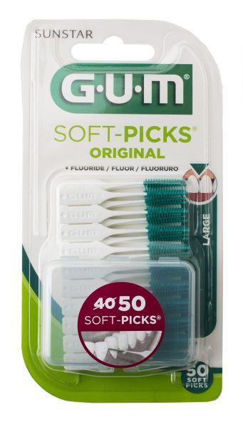 GUM Soft-Picks Original med flour blister 6x50 stk large