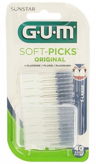 GUM Soft-Picks Original med flour blister 6x40 stk x-large