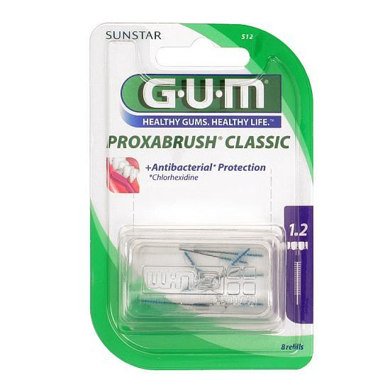 GUM Classic Proxabørste konisk 1.2x0.6 mm 12x8 stk*