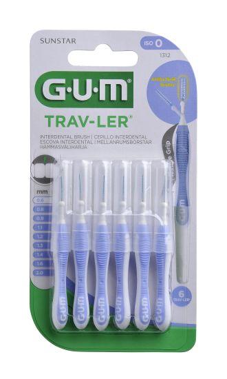 GUM TravLer ISO 0 PHD 0.6 mm lige 6x6 stk i blister lyslilla