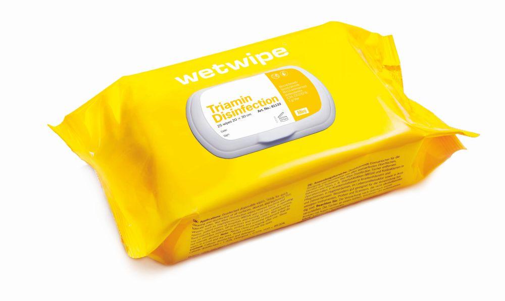 Wetwipe Triamin mini desinfektionsserviet 25 stk 20x30 cm