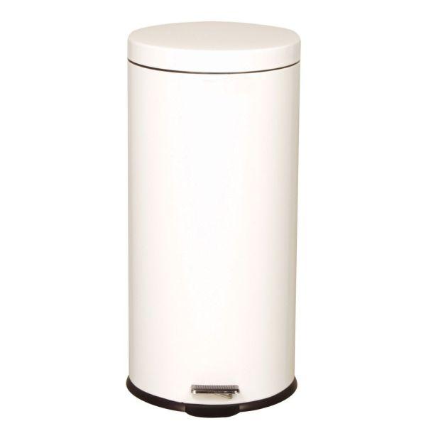 Pedalspand 30.3 l hvidlakeret stål