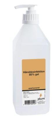Hånddesinfektion 85% gel 600 ml m/pumpe