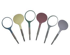 Crystal mundspejle str 5 plast 12 stk assorteret pastel*