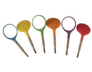 Crystal mundspejle str 5 plast 12 stk assorteret neon*