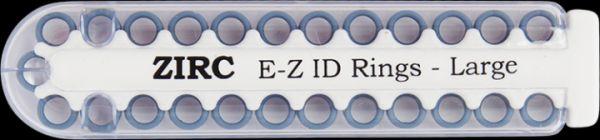 E-Z ID store markeringsringe 25 stk B blå*