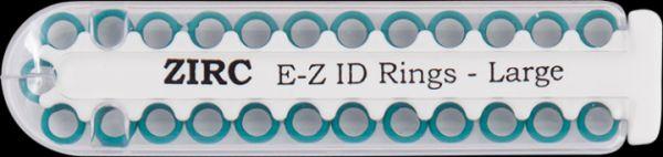 E-Z ID store markeringsringe 25 stk J teal*