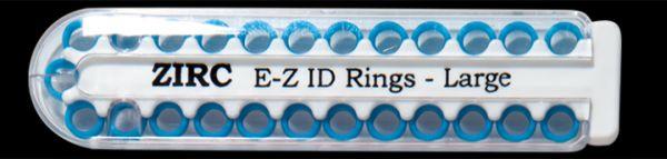 E-Z ID store markeringsringe 25 stk N neonblå