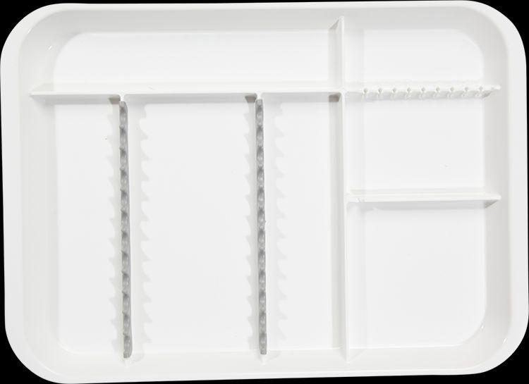 B-lock flad bakke inddelt A hvid*