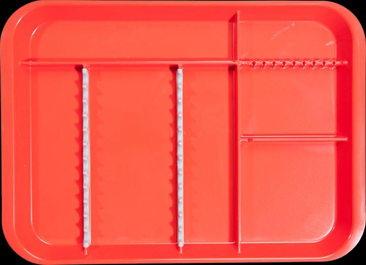 B-lock flad bakke inddelt M rød*