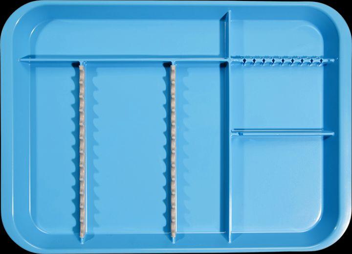 B-lock flad bakke inddelt N neonblå*