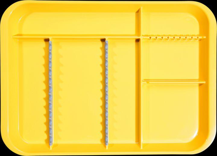 B-lock flad bakke inddelt O neongul*