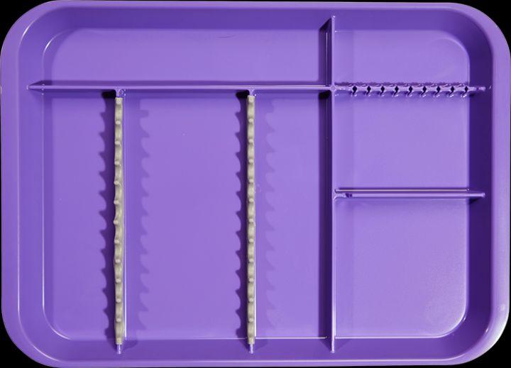 B-lock flad bakke inddelt R neonlilla*